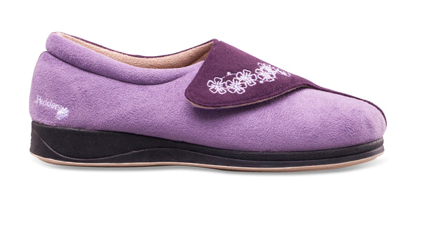 PADDERS HUG Ladies Slippers - Purple Combi & Navy Combi