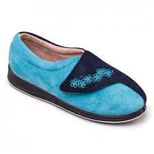 PADDERS HUG Ladies Slippers - Purple Combi & Navy Combi