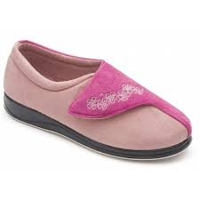 PADDERS HUG Ladies Slippers - Purple Combi & Navy Combi