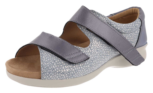 EasyB BUGLE Sandal Sky Blue Multi Leather 2E-4E Fit Ladies