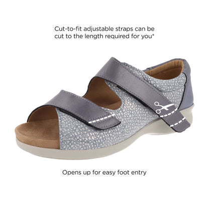 EasyB BUGLE Sandal Sky Blue Multi Leather 2E-4E Fit Ladies