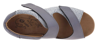 EasyB BUGLE Sandal Sky Blue Multi Leather 2E-4E Fit Ladies