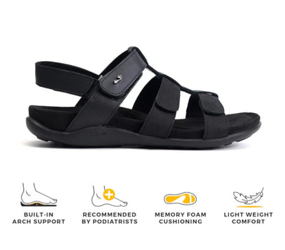 STRIVE CASSIS Ladies Sandal - Black & Gold