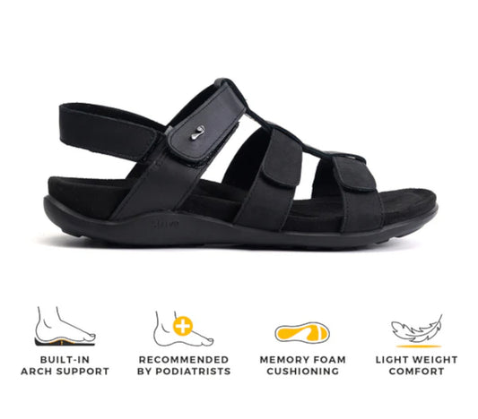 STRIVE CASSIS Ladies Sandal - Black & Gold