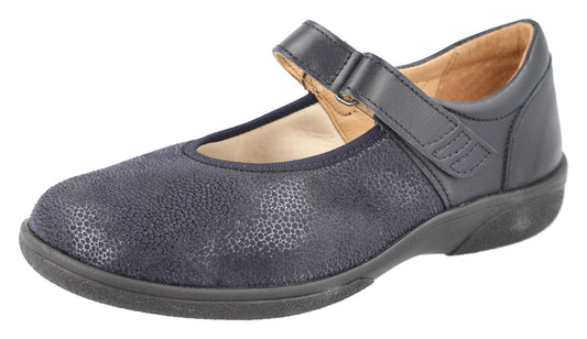 EasyB TANSY Blue Leather / Stretch 2E-4E Fit Ladies