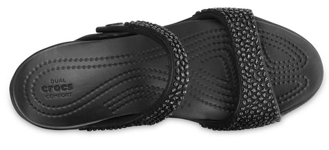SALE - Crocs Cleo V Diamante Sandal - Black - 205102-060