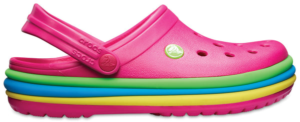 SALE - Crocs Rainbow Band Clog - Candy Pink - 205212-6X0
