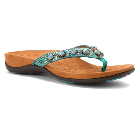 SALE - Vionic Floriana Sandal with arch support - Teal Snake