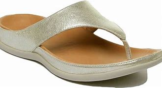 STRIVE MAUI Toe Post Sandal with Arch Support - Gold Metallic