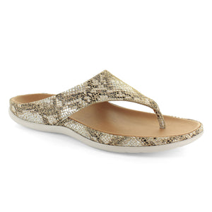 STRIVE MAUI Toe Post Sandal with Arch Support - Snake Glamour